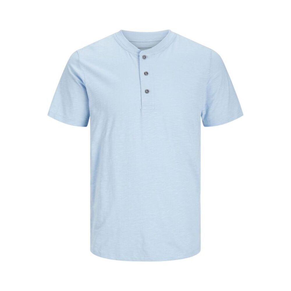 Henleys Mens Henley Regular Short-Sleeved Shirt / Cerulean